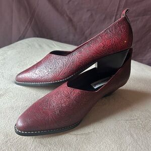 Coldwater Creek Red Leather